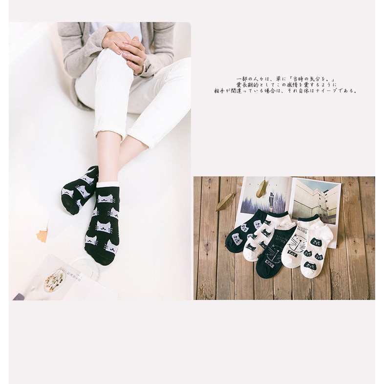 Kaos Kaki Wanita Karatkter Lucu dan Motif Zebra 5