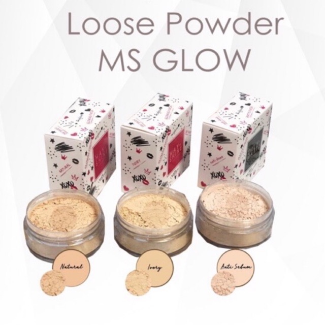 Loose powder ms glow bedak ms glow