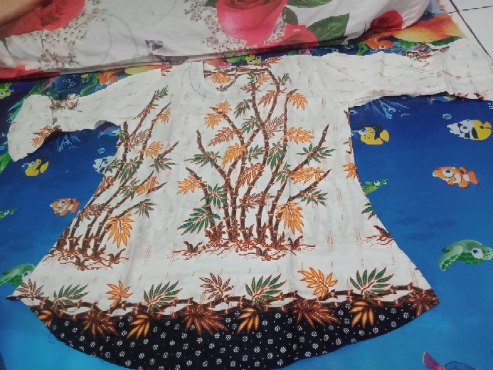 Aska Couple, Batik Couple Keluarga Motif Bambu Putih Terbaru