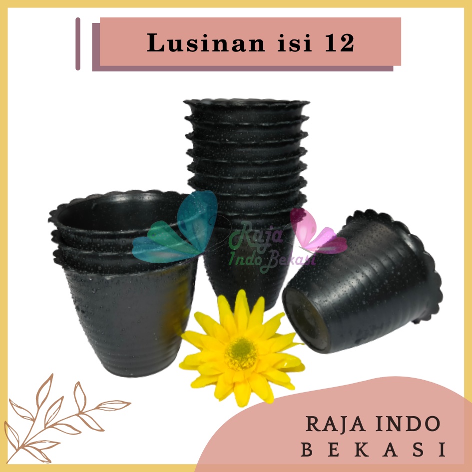 Lusinan Pot Tawon 7 Hitam 7.5 Cm By Garden Of Love Pot Bunga Plastik Mini Lucu Vas Bunga Kaktus Kecil