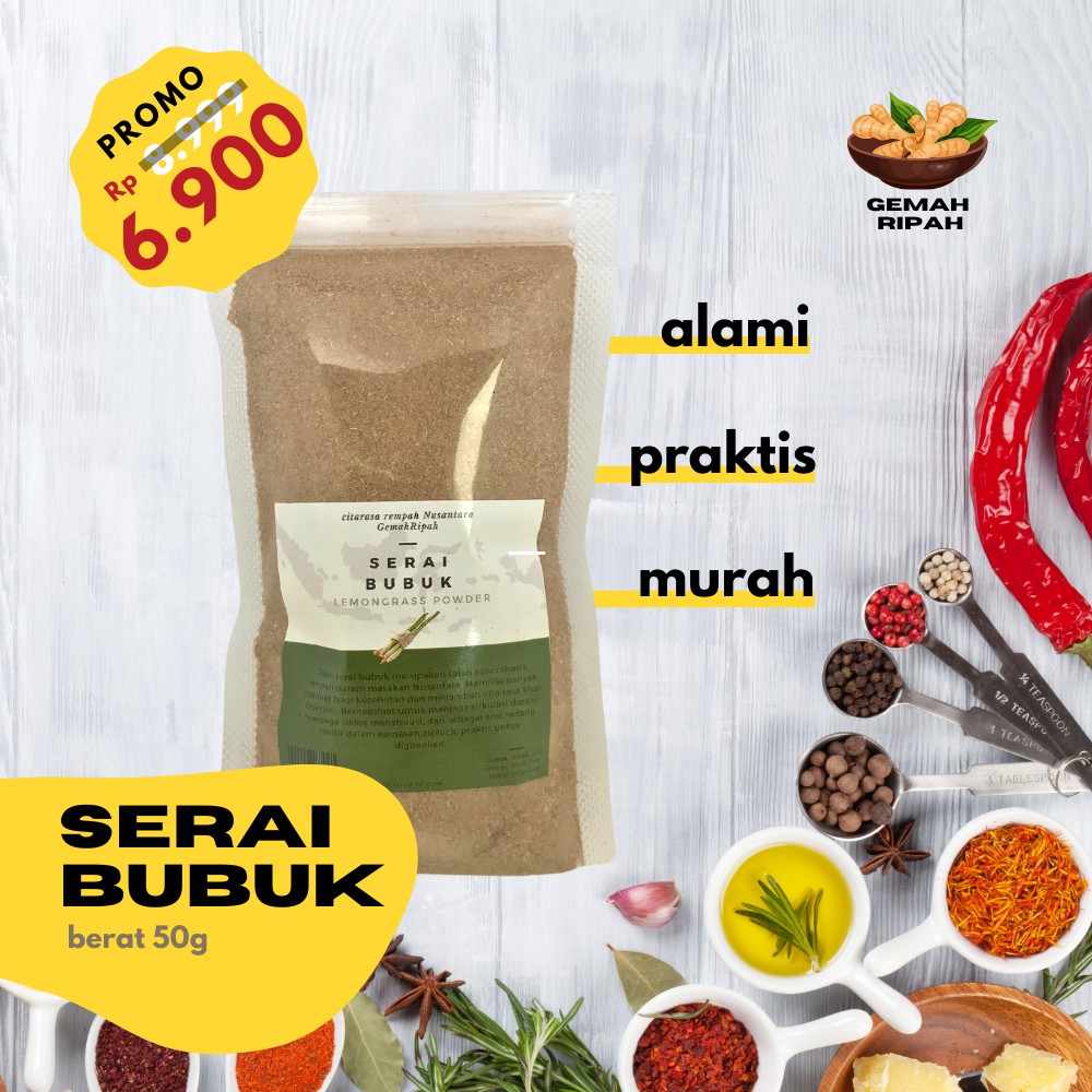 

Serai Bubuk Sereh Kering Sere Sereh Merah Minuman Herbal Jamu Herbal Penghangat Badan Rempah Rempah