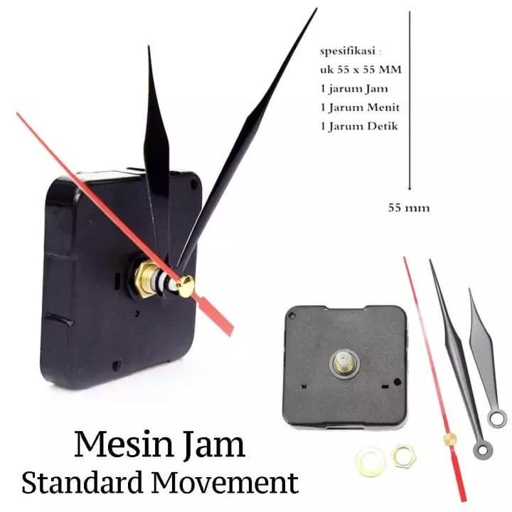 Jam Dinding Tempel Tembok Analog 3D - DIY Modern Clock / Jam  Dinding Tembok