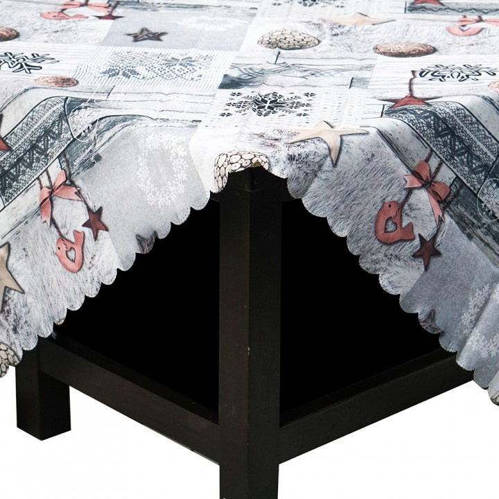 Taplak Meja Natal 120 x 150cm Winter Star taplak meja makan taplak natal taplak penutup meja cover m