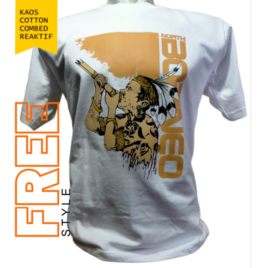 KAOS PRIA SUMPIT DAYAK BORNEO