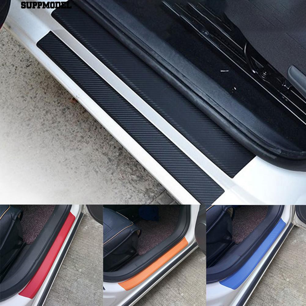 Suppmodel Universal Carbon Fiber Anti Gores Pintu Mobil Sill Pelindung Sticker Pad Decor