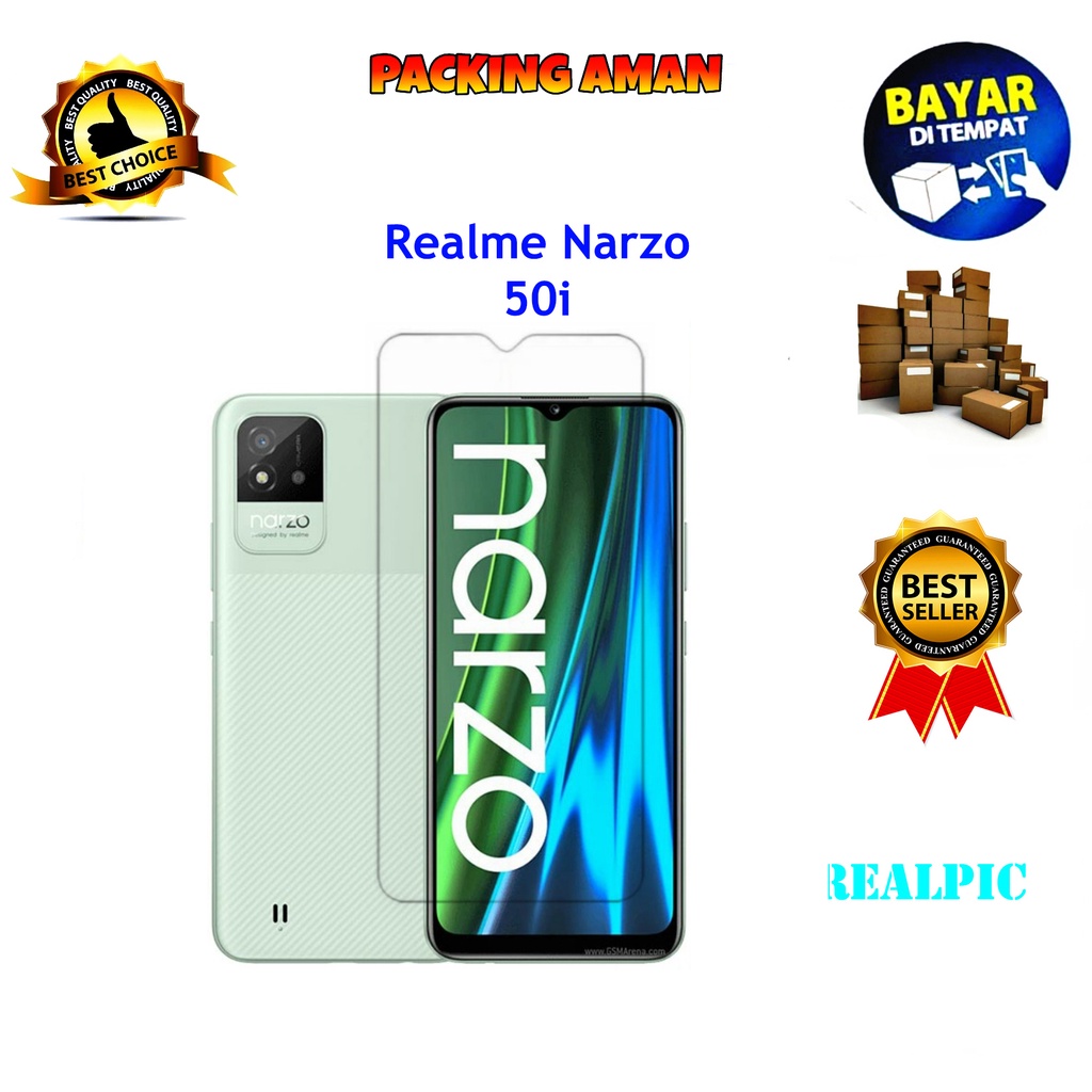 Tempered Glass Realme Narzo 50i Screen Protector Anti Gores