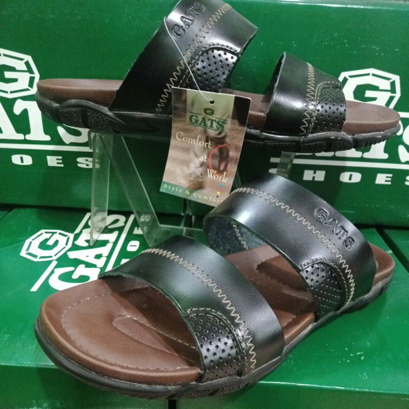 sandal kulit pria asli Gats SS-002 Sorong/tali dua dijamin ORI 100%