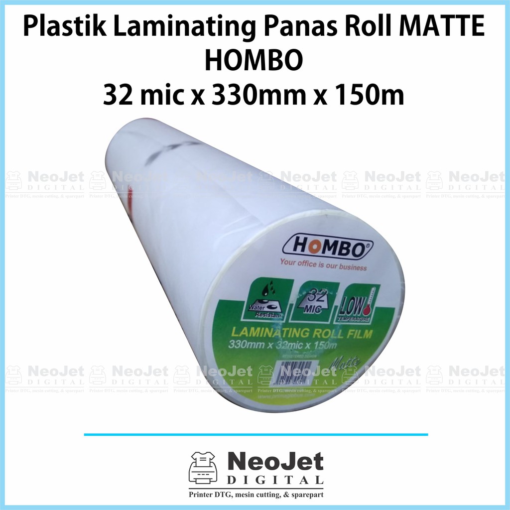 

Bahan Laminating Panas Hot Lamination Hombo Plastik Laminasi Roll Doff Matte 330mm x 32mic x 150m
