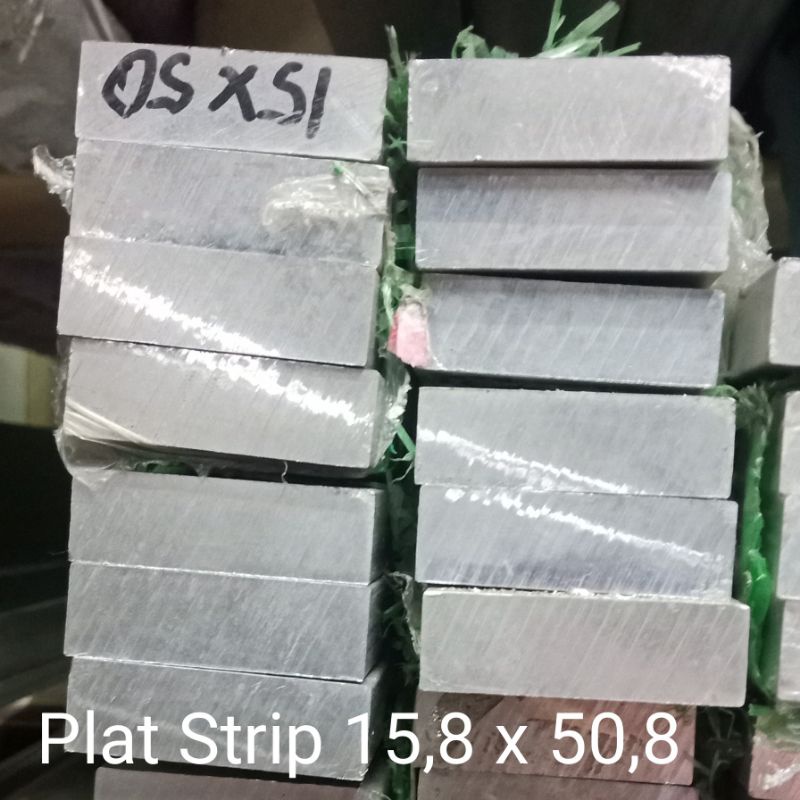 Plat Strip Aluminium 15,8mm x 50,8mm x 1000mm / strip alumunium