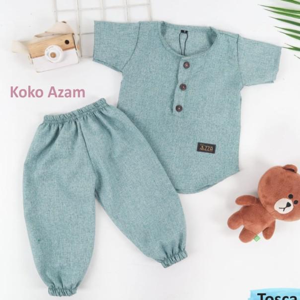 Baju Koko Bayi 0 12 Bulan / Setelan Koko Bayi /Koko Anak - Tosca, 0 - 6 Bulan