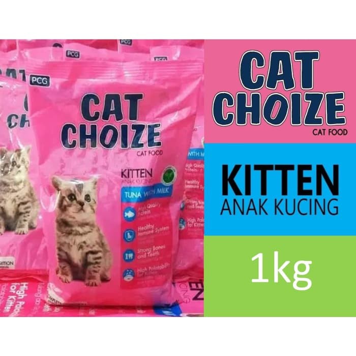 Cat Choize KITTEN TUNA (PINK) FRESHPACK 1KG / Makanan Kucing Kering