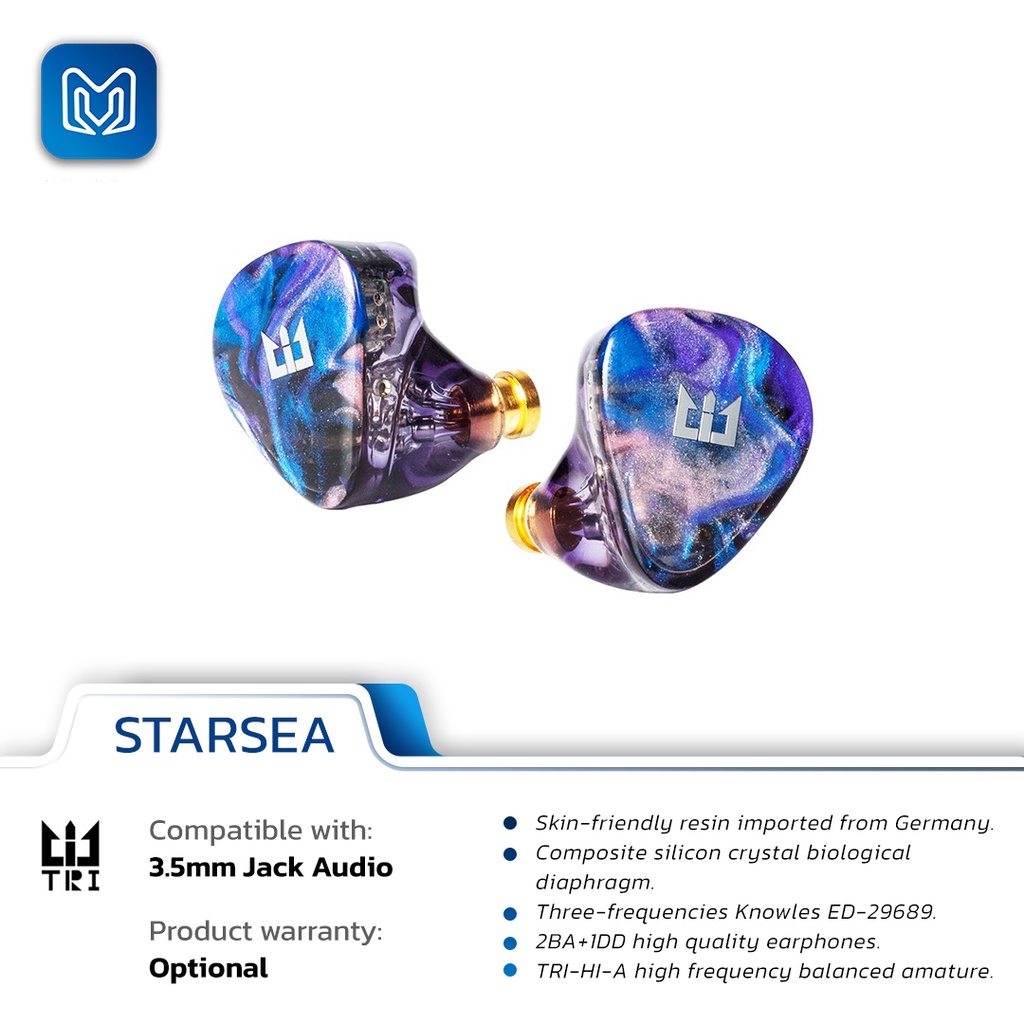 KBEAR TRI STARSEA 2BA+1DD Driver Unit In Ear Earphone HIFI