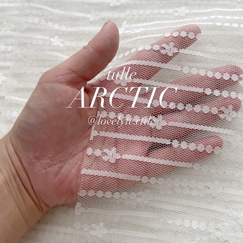 Kain Kebaya Brokat Kain Brokat Meteran Kain Brokat Motif Salur Tile TULLE ARCTIC