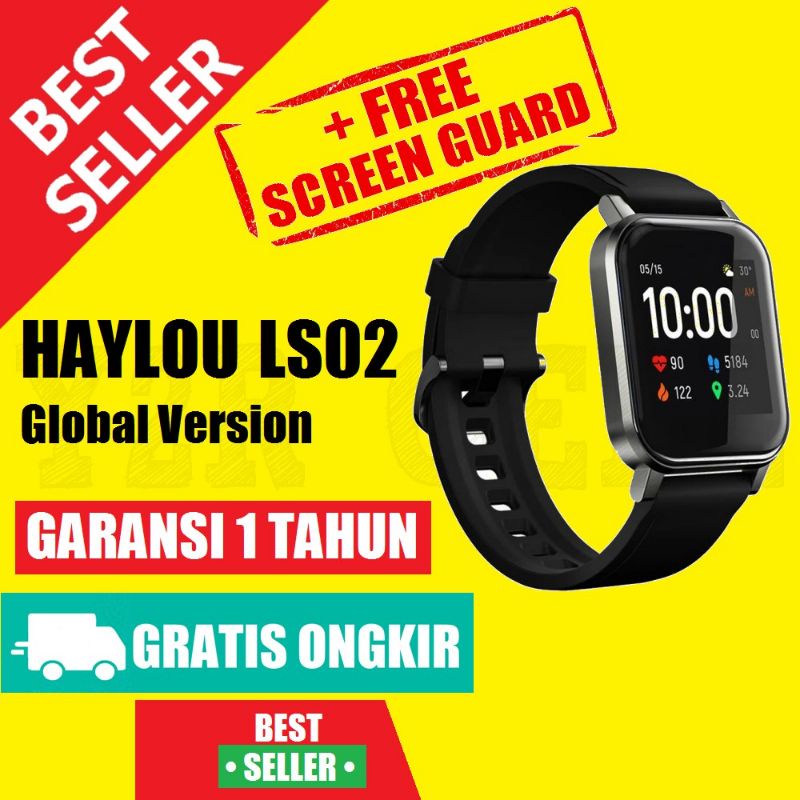 Haylou LS02 Smartwatch 1.4 inch Screen Display Jam Tangan