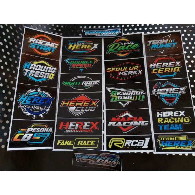 1Pcs 1 biji Stiker Helm / Body Motor Herex CB Tiger Megapro GL Racing bukan hologram