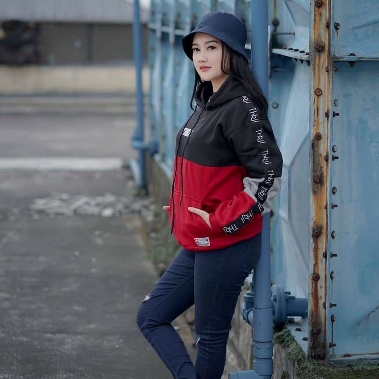 Hoodie Wanita Oversize Tebal Murah Sweater 3D Original Distro Bandung Size M L XL The Bojiel-4
