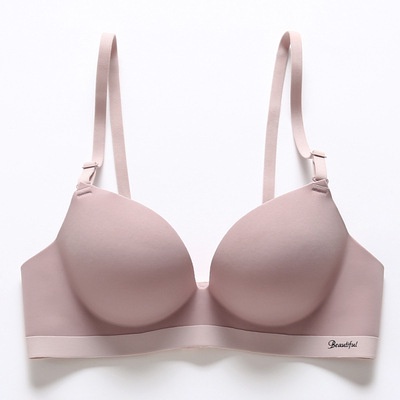 TUTULADY Bra Mulus Busana Sederhana Tanpa Kawat A/B Cup Push up