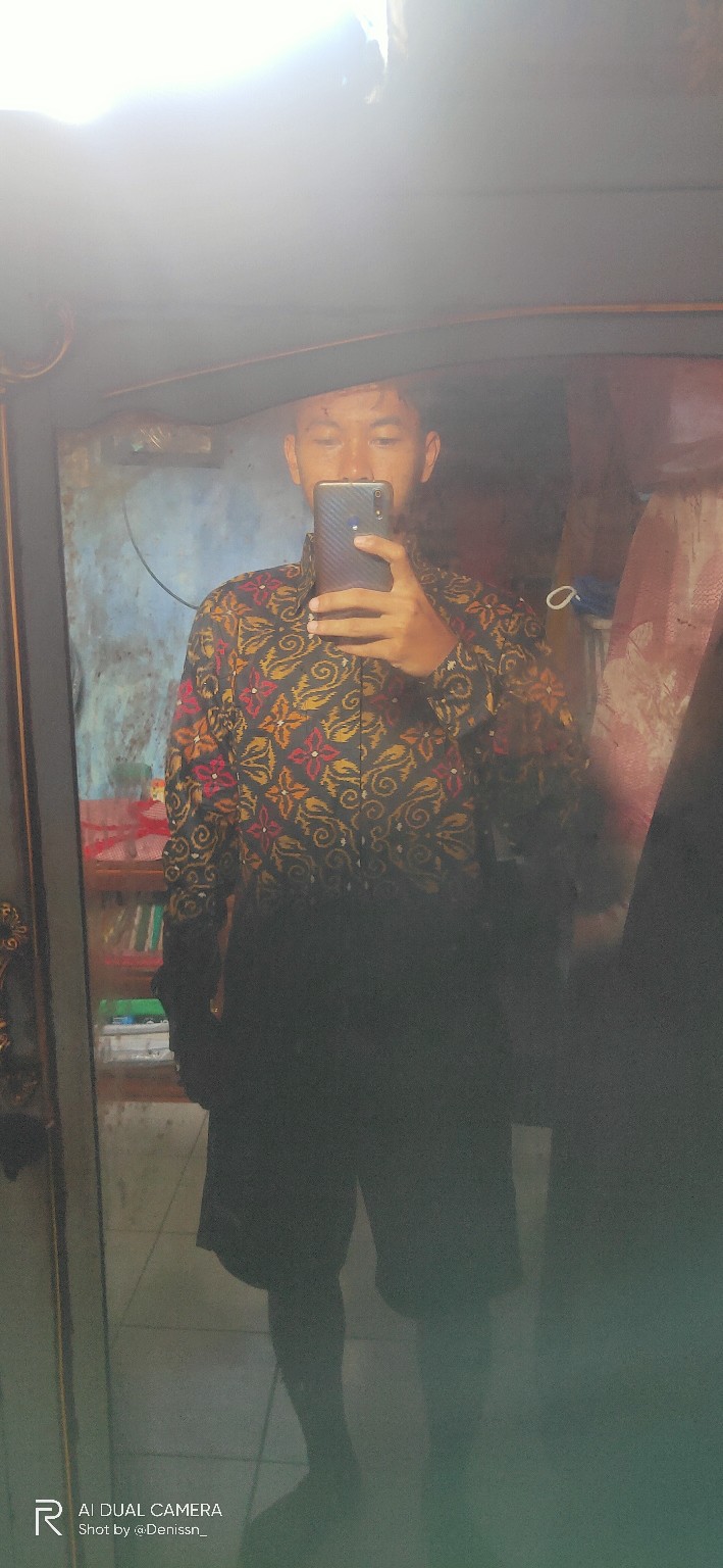 Kemeja Batik Pria Lengan Panjang Size M L Xl Xxl  Bswart Batik Hrb026 Kenongo Hem