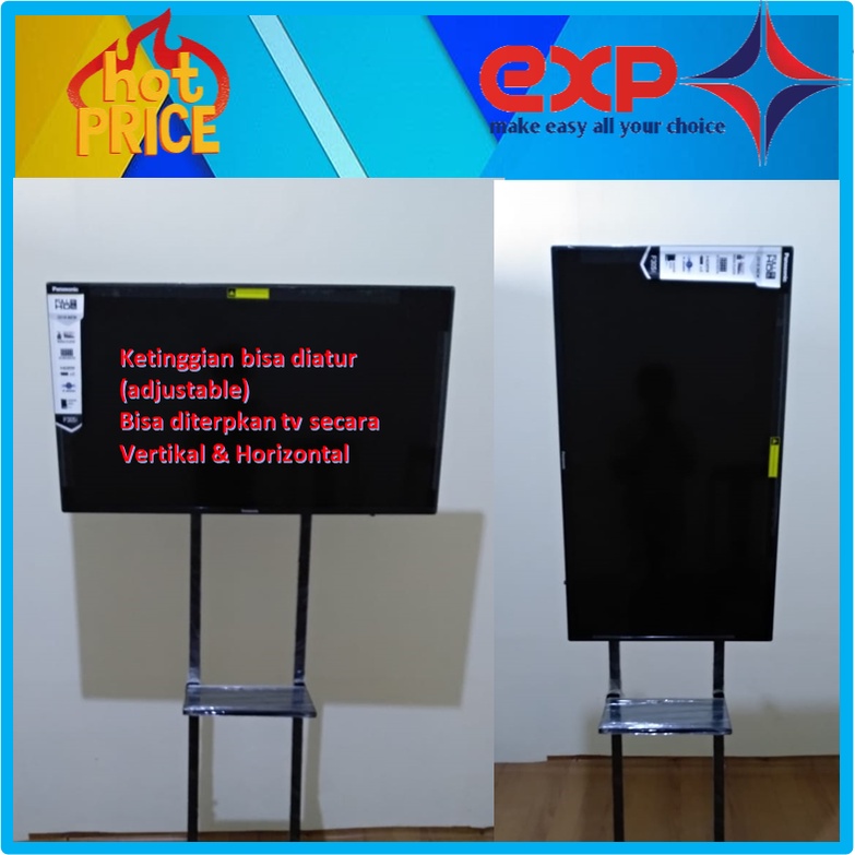 Garansi cocok!!! Bracket TV Standing 32&quot; s/d 65&quot; PHILIPS pakai RODA KOKOH 100% BESI MURNI
