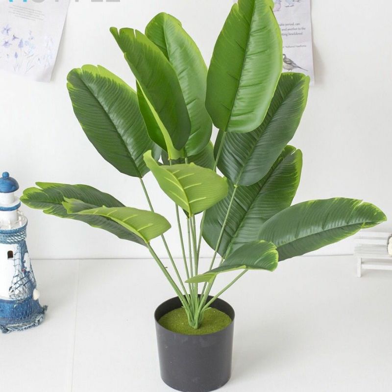 DAUN PISANG PLASTIK 12 DAUN - DAUN HIAS - DAUN PISANG ARTIFICIAL