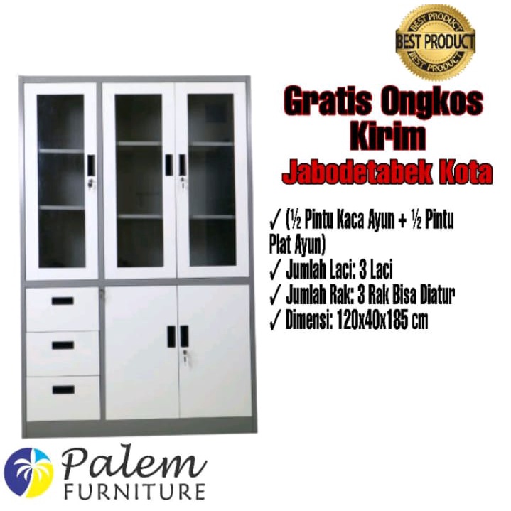 LEMARI ARSIP || LEMARI BESI || AA 333 SW FREE ONGKIR JABODETABEK KOTA