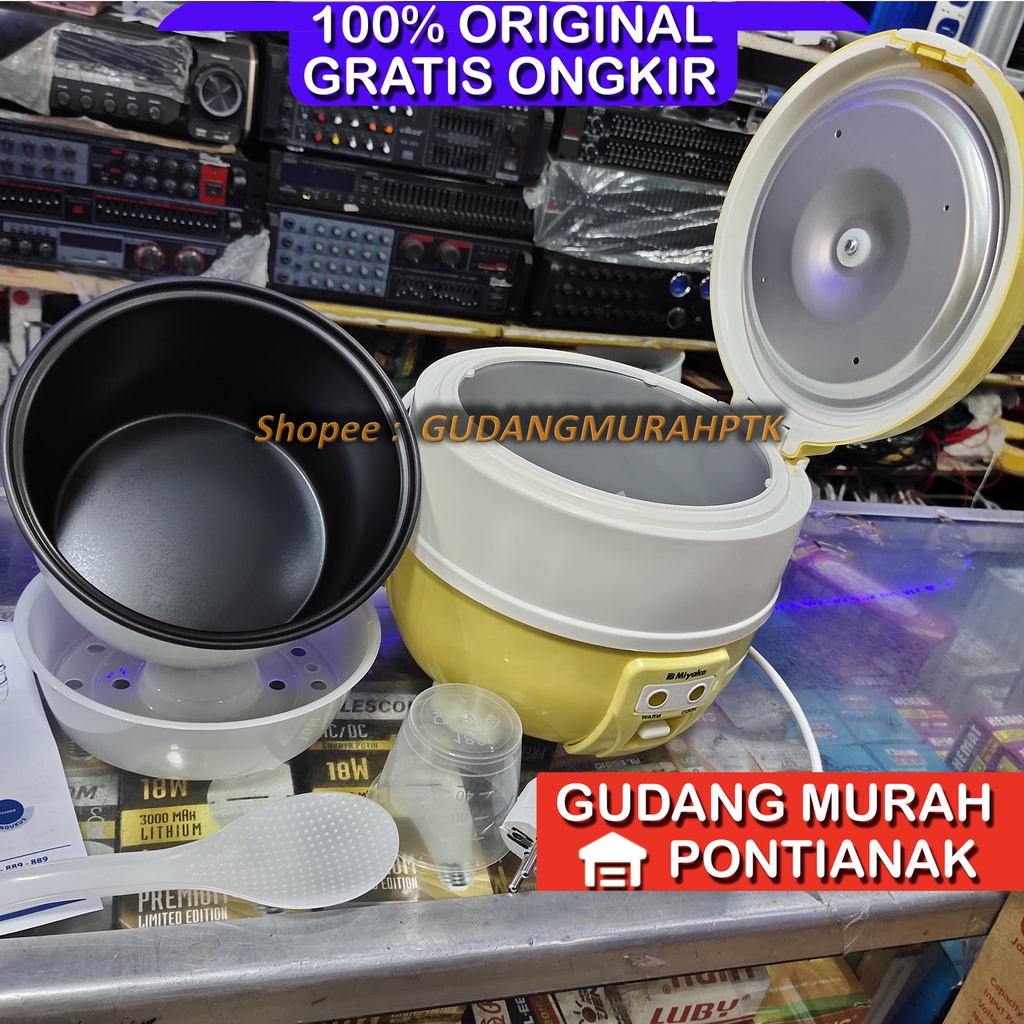 Ricecooker Miyako 1 Liter Penanak Nasi Anti karat anti penyok 1L MCM 610