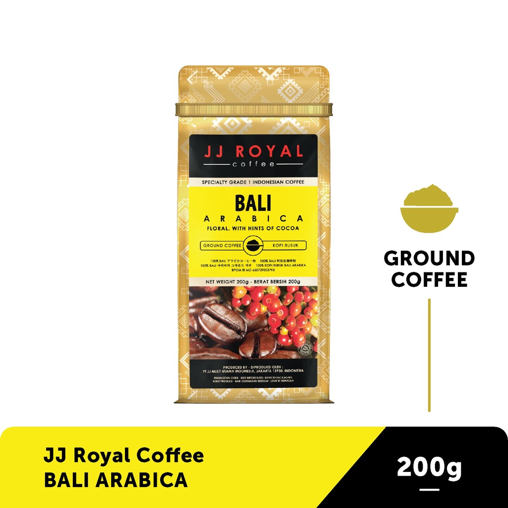 

JJ Royal Bali Arabica Ground Bag 200g (Kopi Bubuk) jj royal