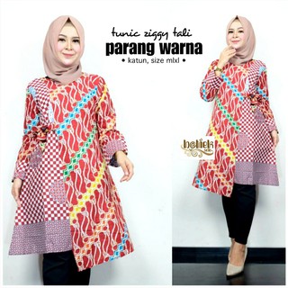 Tunic Ziggy Tali Parang Warna  Tunik Batik  Cantik  Warna  