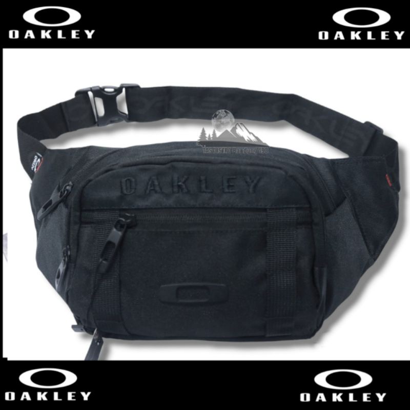 Tas Pinggang waistbag Oakley full black edition / tas Slempang Oakley / waistbag Oakley pria / tas distro/ Tas surfing