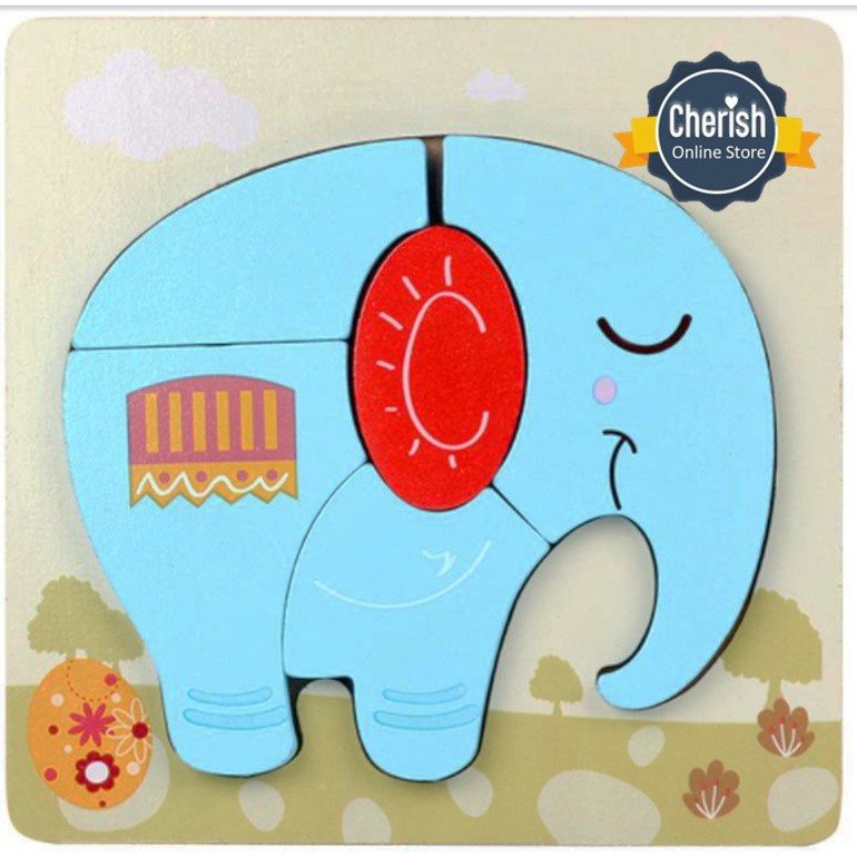 Mainan Edukasi Anak PreSchool - Wooden Puzzle Seri Hewan - PK-008