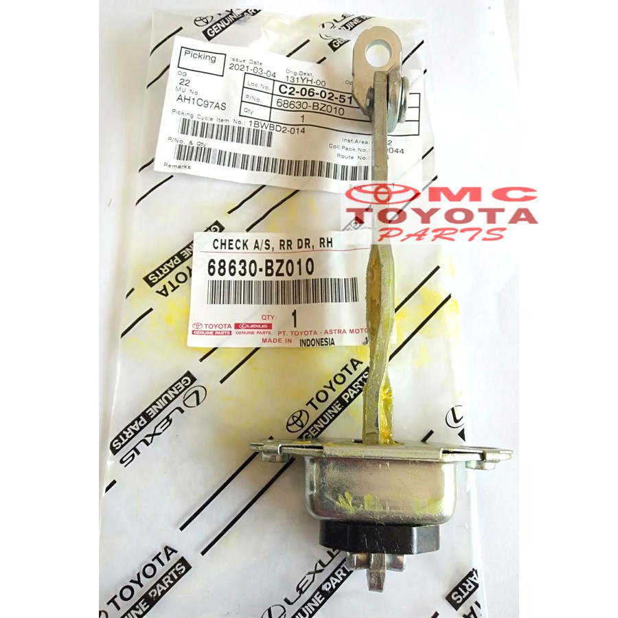 Stopper Check Door Pintu Belakang Kanan Avanza Xenia Old 68630-BZ010