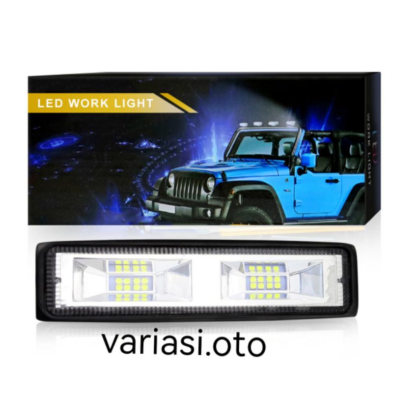 LAMPU TEMBAK SOROT LED BAR CREE CWL WORKLIGHT COB 48W DAN 16 MATA 36W 12VOLT LAMPU LED MOBIL&amp; MOTOR