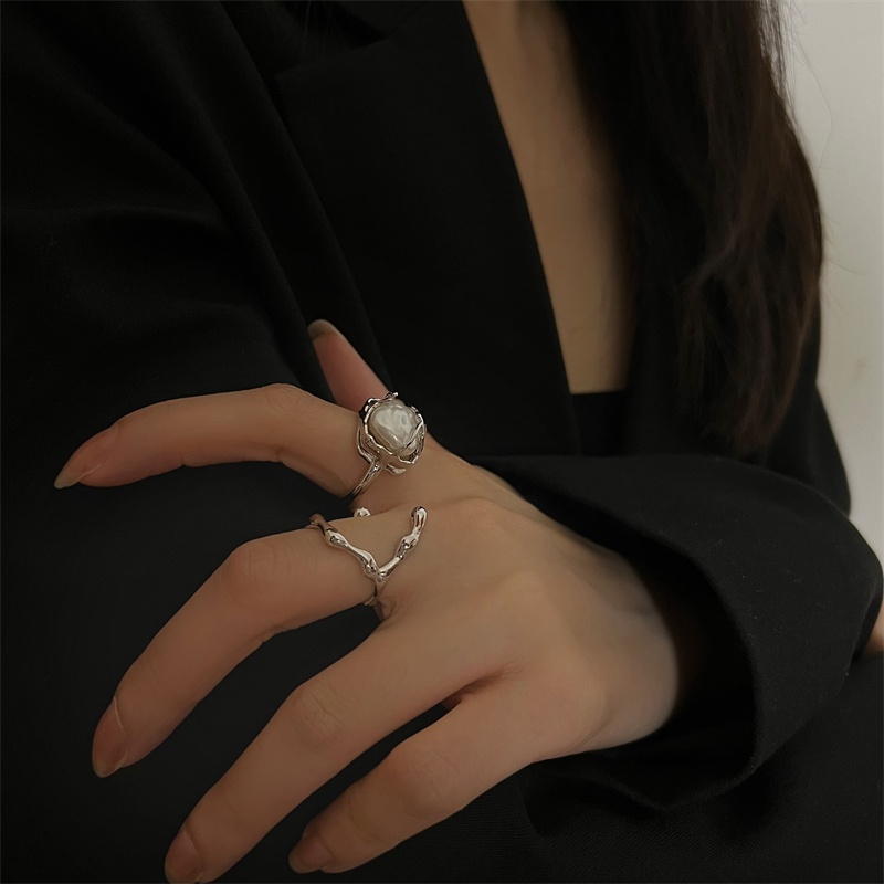 Cincin Bahan Metal Model Irregular Serbaguna Untuk Aksesoris