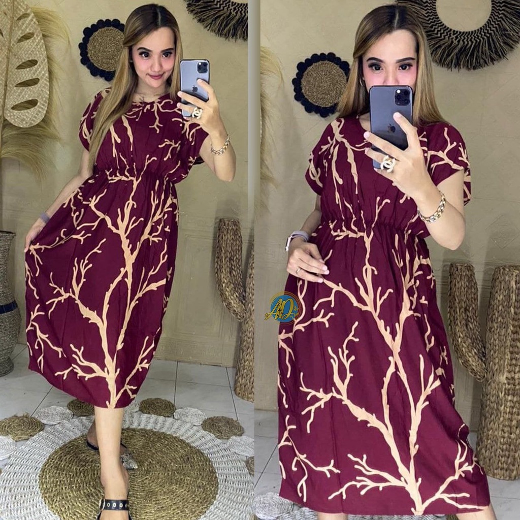 DASTER ARAB MANOHARA MOTIF AKAR PENDEK RAYON BUSUI FRIENDLY