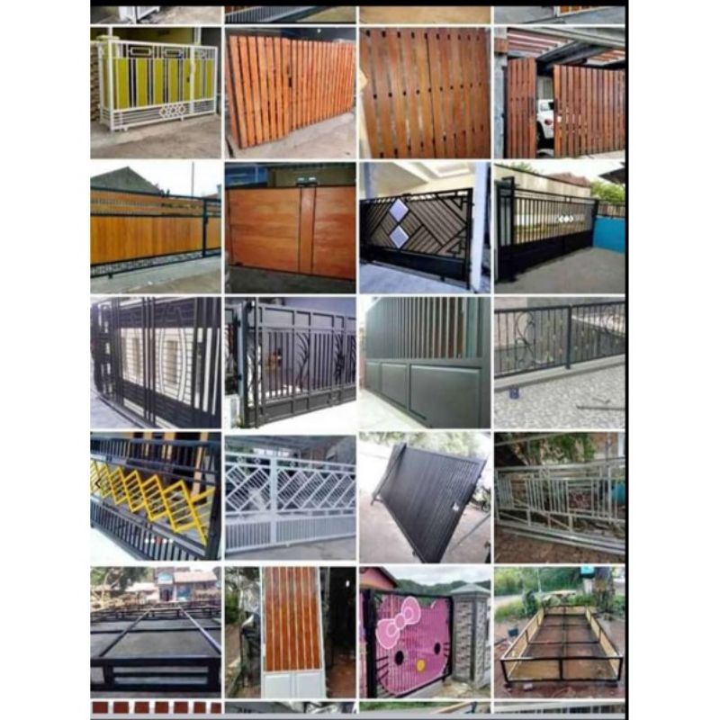 Jual Pagar Rumah / Pagar Rumah Minimalis Bahan Besi Hollo / Pagar Rumah