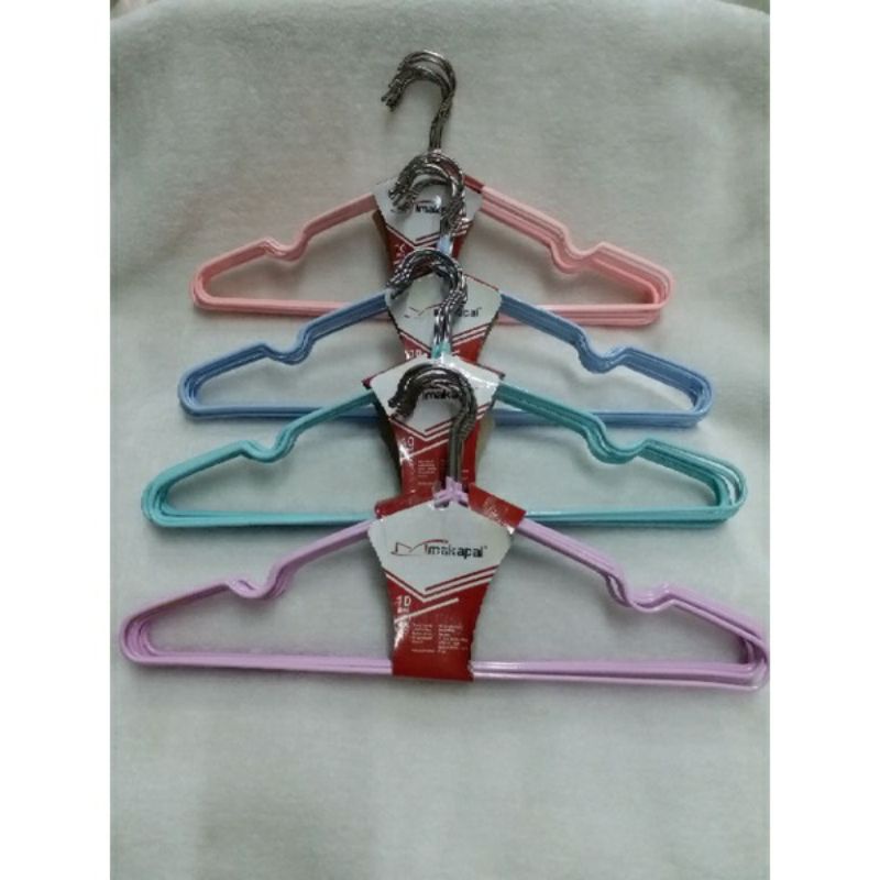 Hanger Besi Anak Lapis Karet ISI 10PCS Gantungan Baju Anak Stainless Lapis Karet Hanger Anak Stainless Lapis Karet