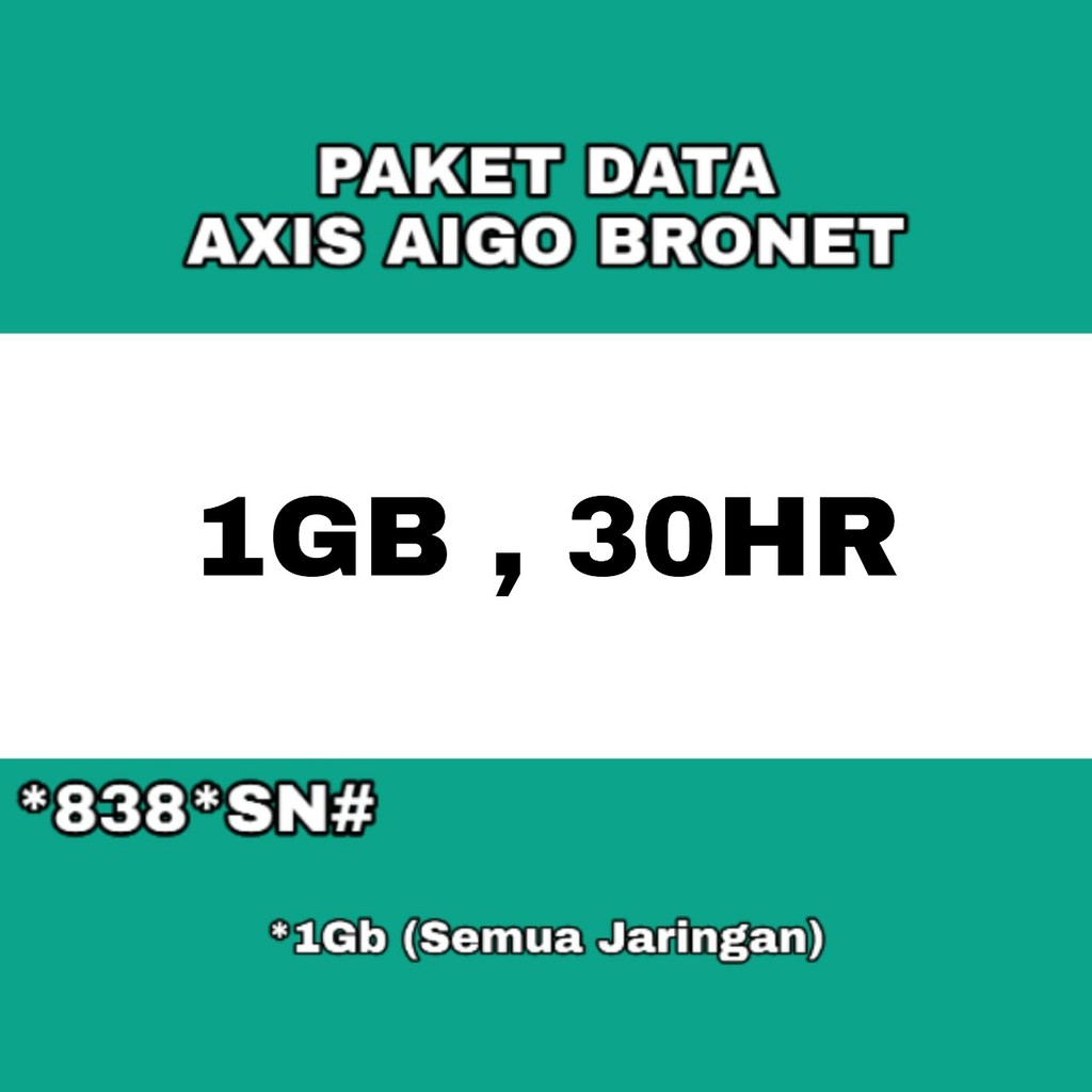 paket data axis 1gb sebulan paket data axis aigo bronet data reguler murah kuota murah