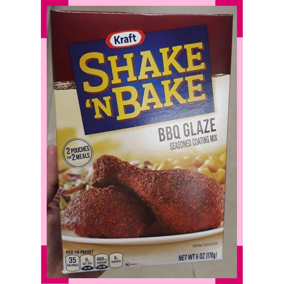 

Kraft shake n bake bbq glaze seasoned coating mix 170 gram