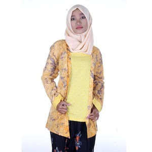 Kebaya Batik Kutu Baru Embos Remekan Dian - Kuning