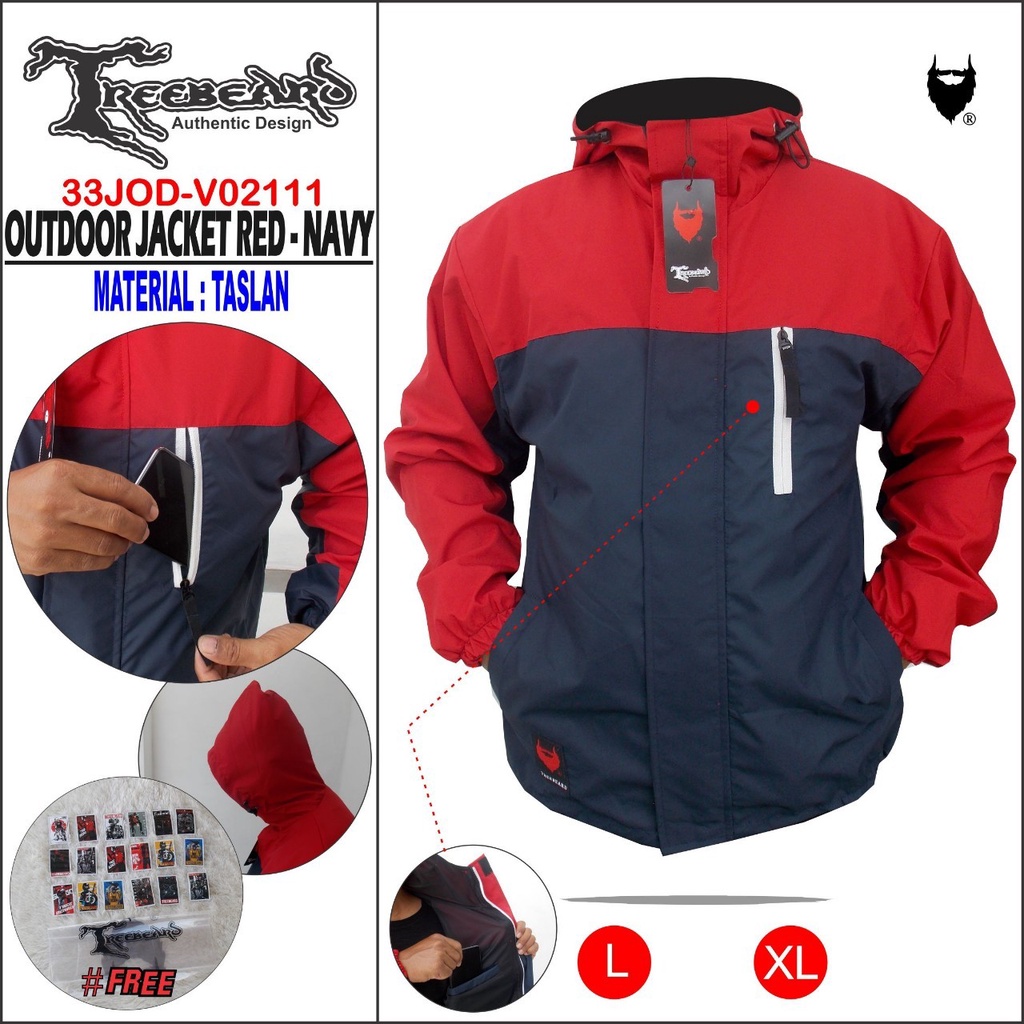 Jaket Outdoor / Jaket Parasut Outdoor Gunung Anti Air Tahan Angin / Jaket Outdoor Original Treebeard