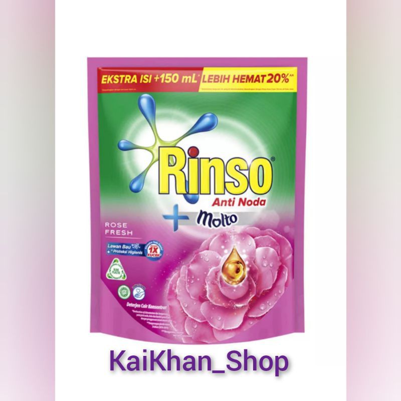 RINSO Molto Rose Fresh Deterjen Cair [ 1.65L JUMBO CAIR ]