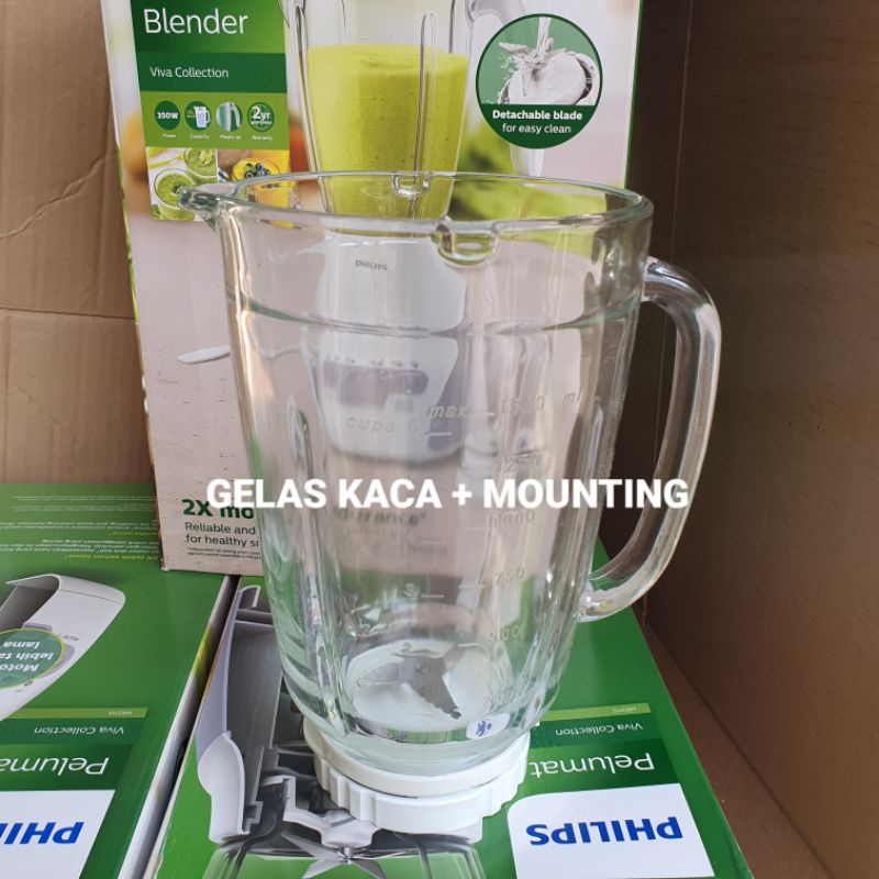 SET Gelas Jus Kaca Blender Philips HR 2116,2071,2115