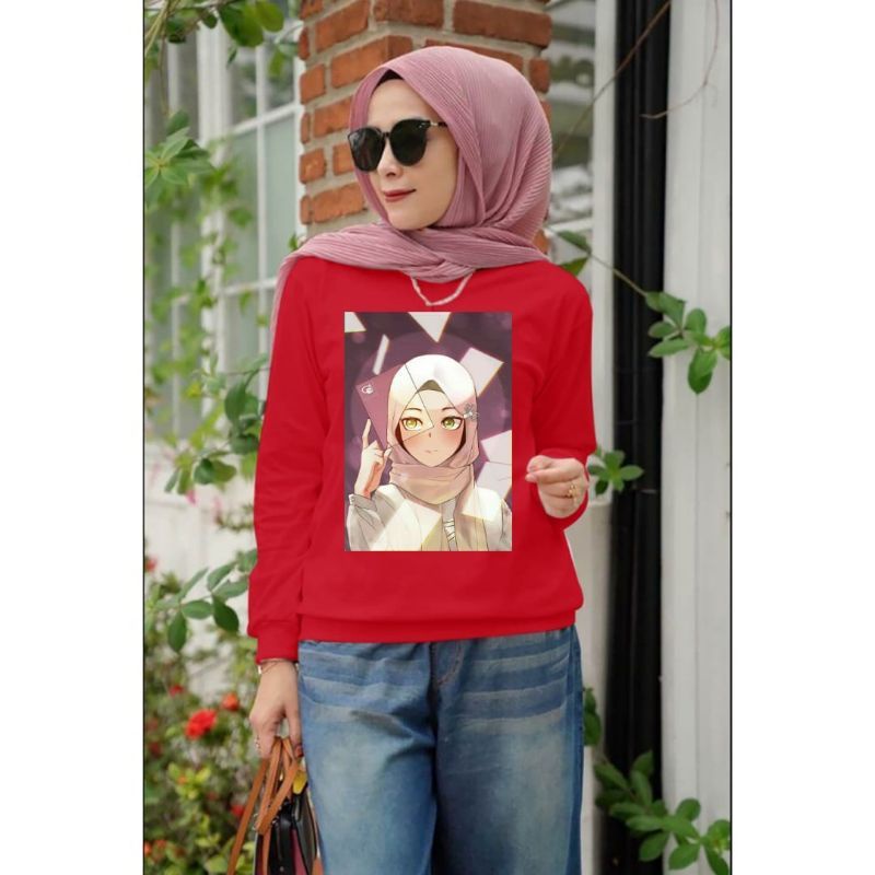 Baju Lengan Panjang Wanita Edisi Muslimah Hijabers-Kekinian kaos Distro Keren