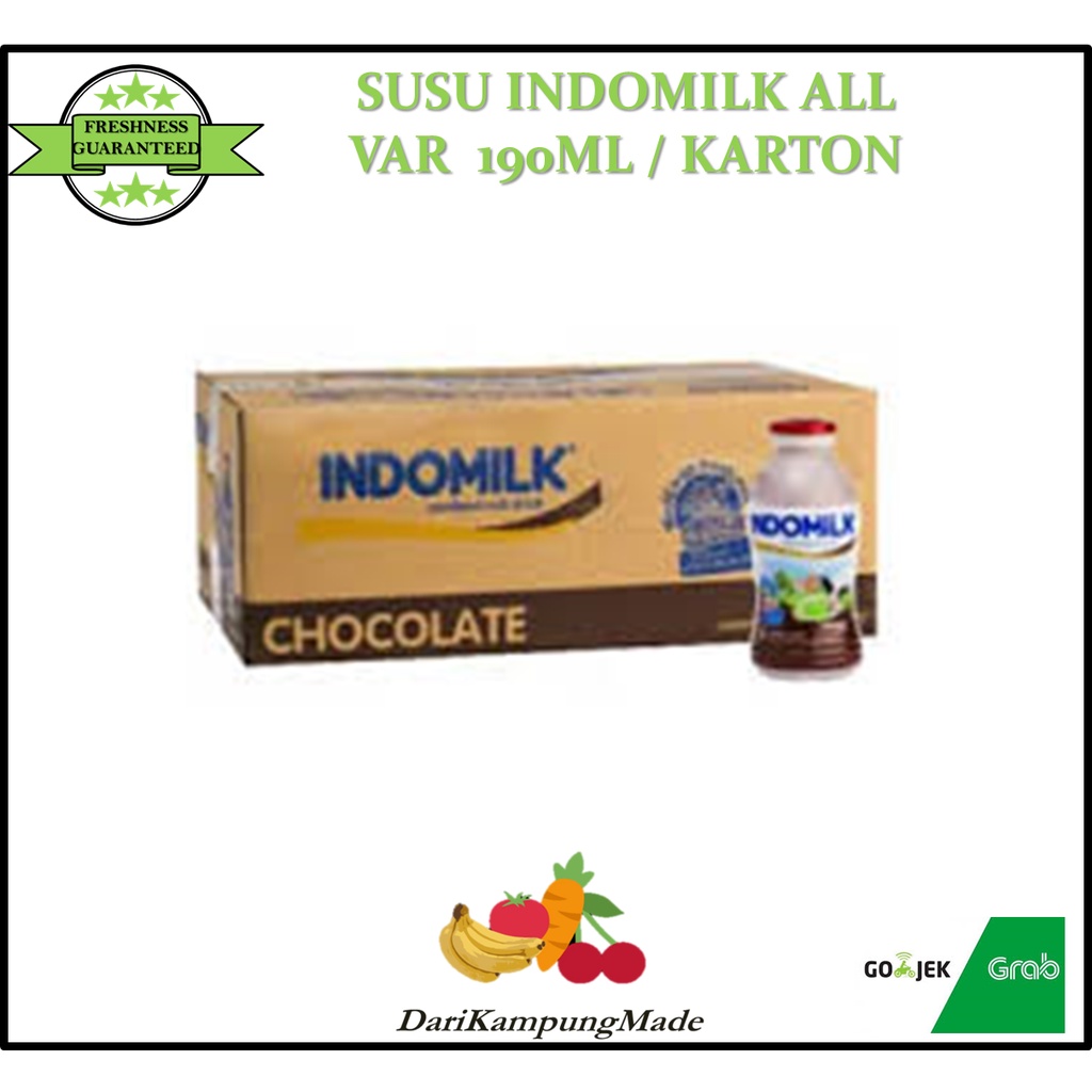 

SUSU CAIR INDOMILK 190ML 24PCS / DIJUAL PER KARTON / DUS