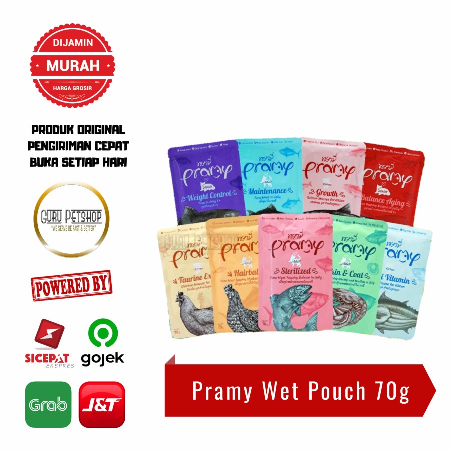 Pramy Wet Food Pouch 70gr Pramy Kucing Pramy Wet Catfood Pramy Sachet