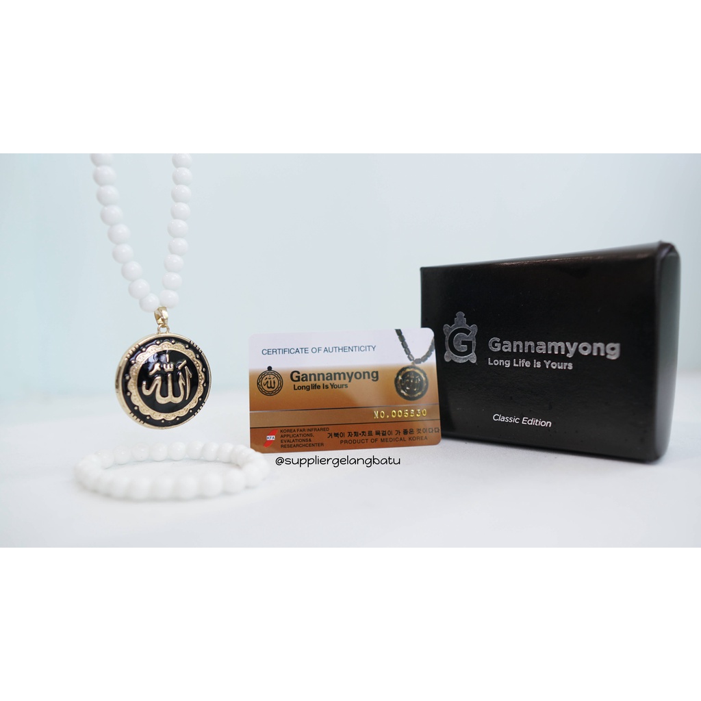 GANNAMYONG batu GIOK PUTIH Lafaz Allah GOLD Original MADE IN KOREA