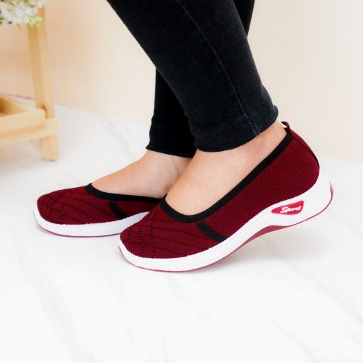 GSW - Sepatu Fashion Slip On Flyknit Import wanita Antislip Soft Canvas ( TP25 )