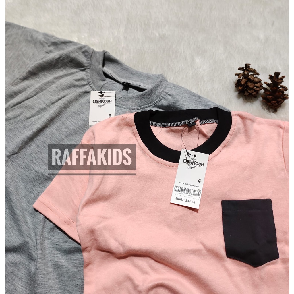 Kaos Pocket Tee Anak Laki Laki Bahan Cotton Combed 24s 28s / Baju Kaos Branded Saku Anak Perempuan Unisex Usia 12345678 Tahun