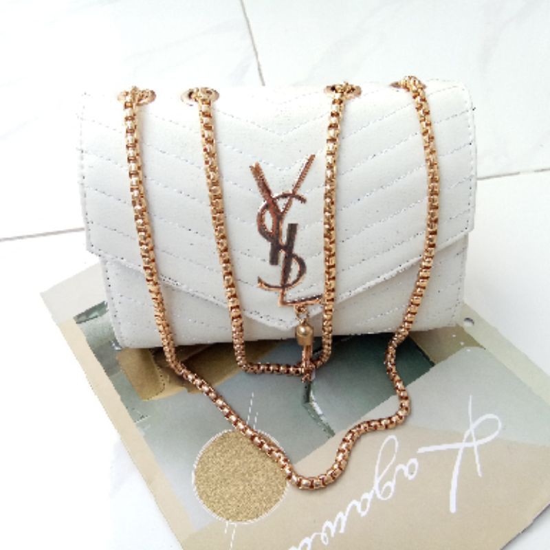 Sling Bag Kuncir YS Rantai Ulir Gold