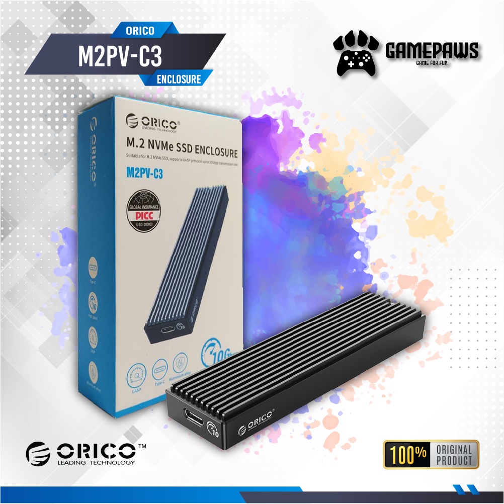ORICO M.2 NVMe SSD Enclosure - M2PV-C3